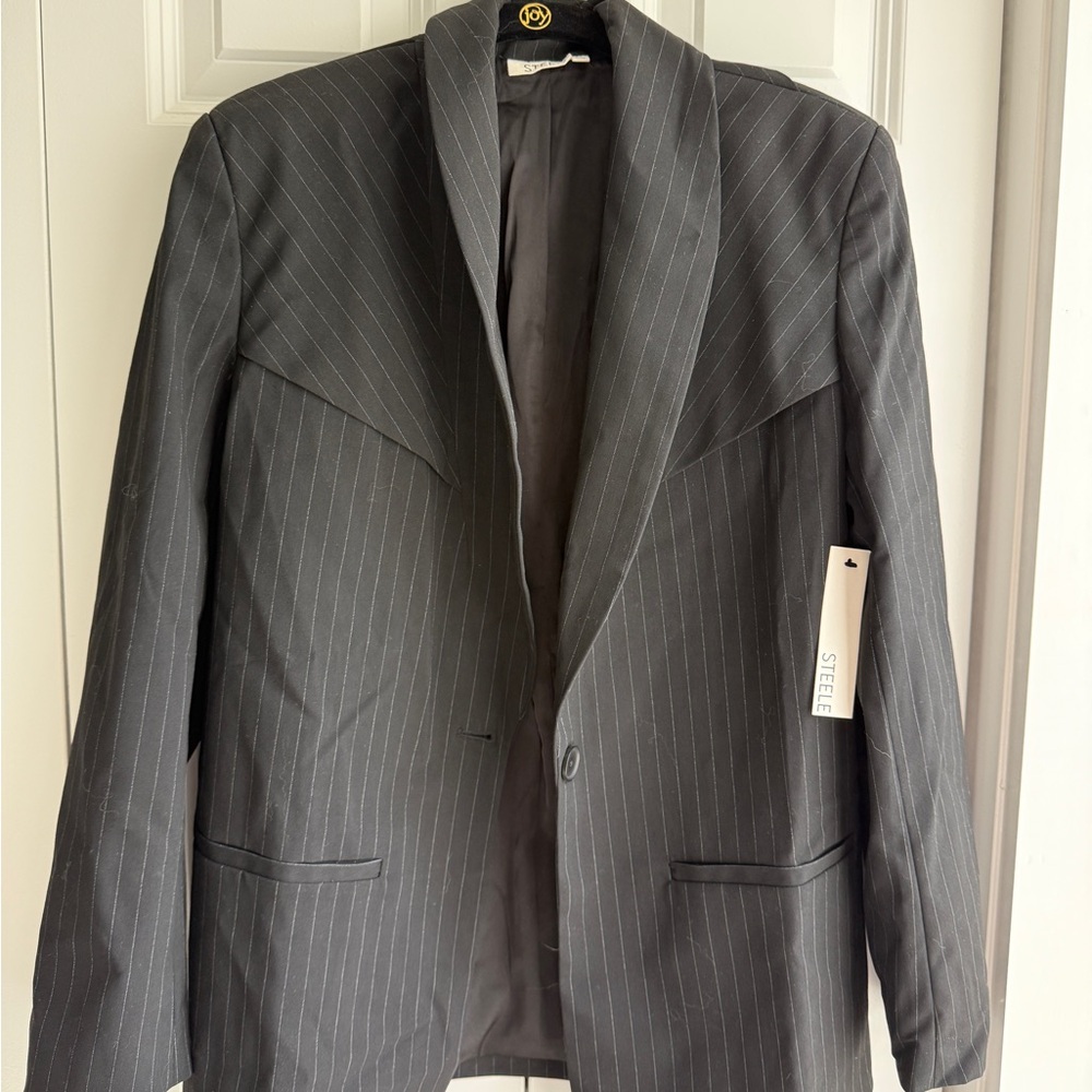 Women's STEELE Pinstripe Oversized Blazer